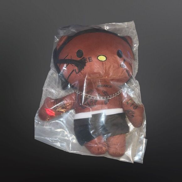 NIP Sanrio Travis Scott Hello Kitty Plush Doll Rapper Collection Doll Stuffed 8” - Picture 2 of 3